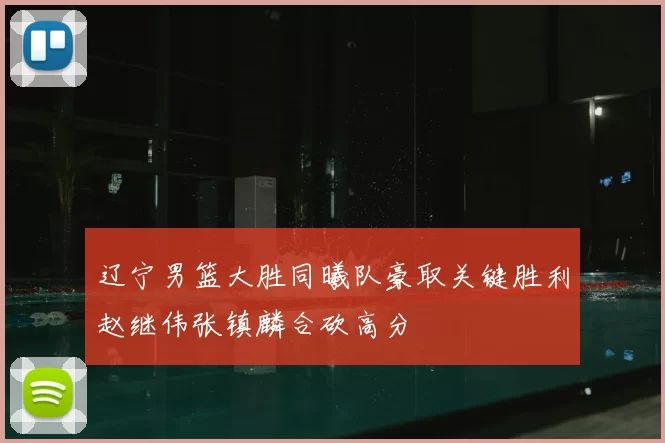 辽宁男篮大胜同曦队豪取关键胜利赵继伟张镇麟合砍高分